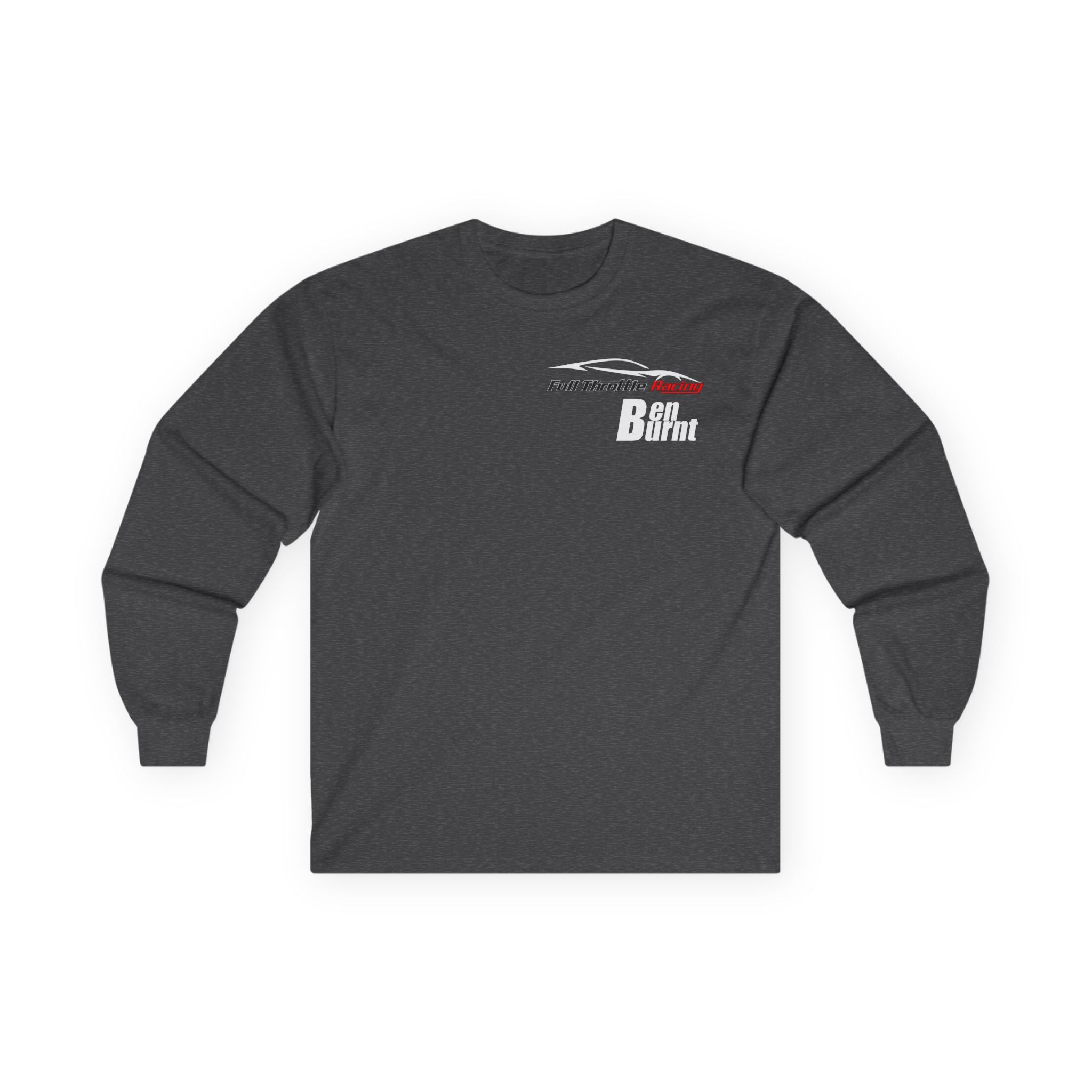 Burnt Full Throttle Racing Long Sleeve Tee — FTR Logo Racing Shirt