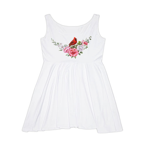 Cardinal & Peony Floral Skater Dress — Women's Cute Garden Party Dress