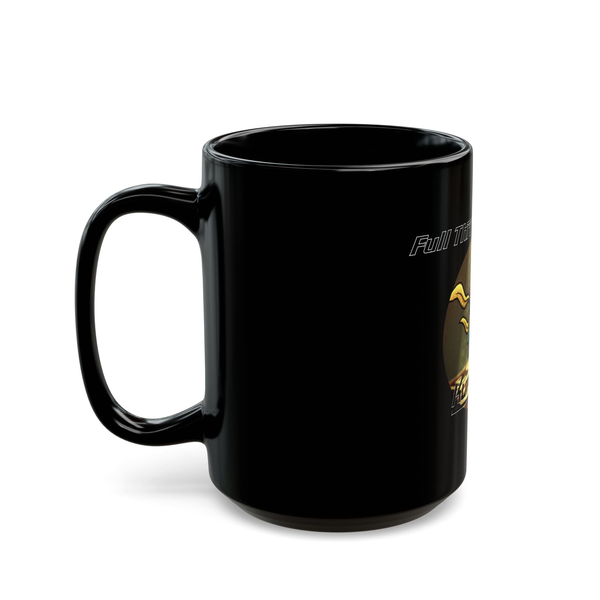Kungfufly  — 'Full Throttle Racing' Black Coffee Cup (11oz/15oz)