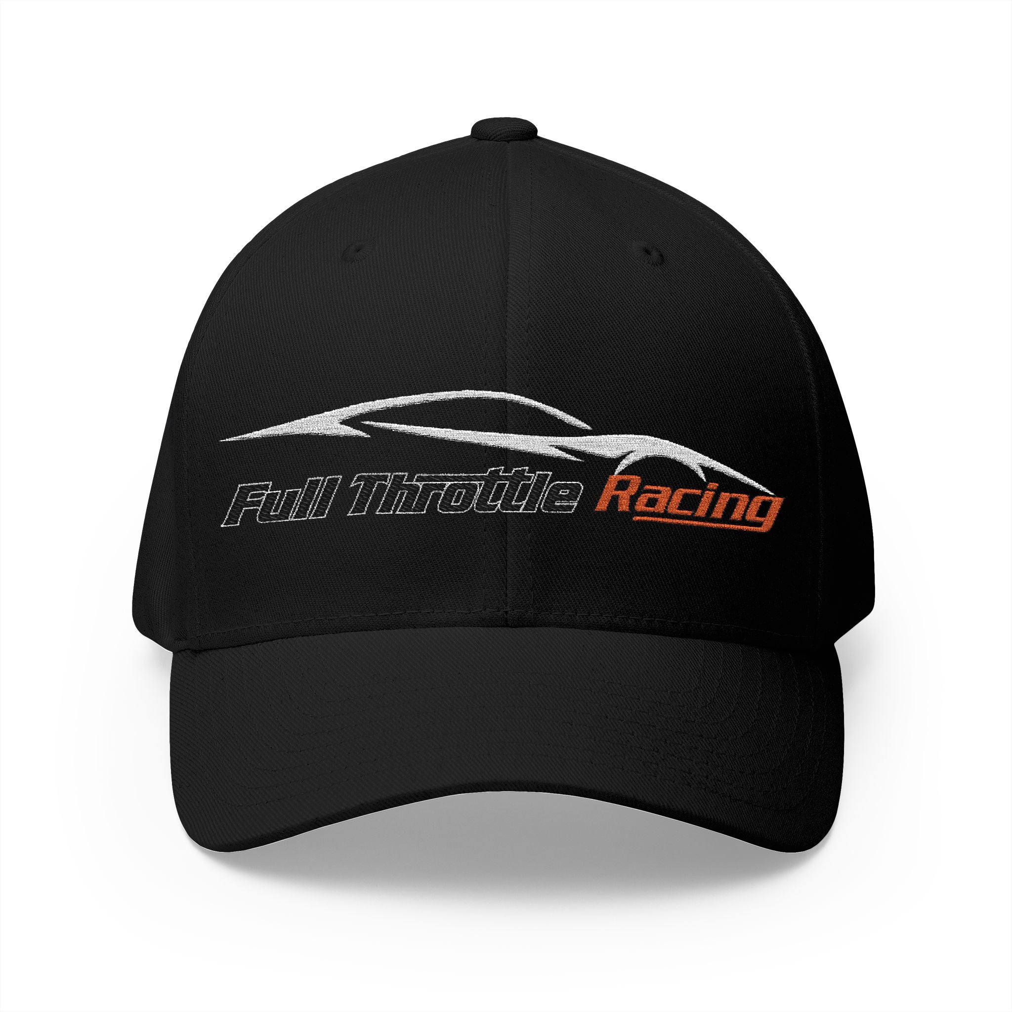 Racing Cap — "Full Throttle Racing" Embroidered Closed-Back Hat