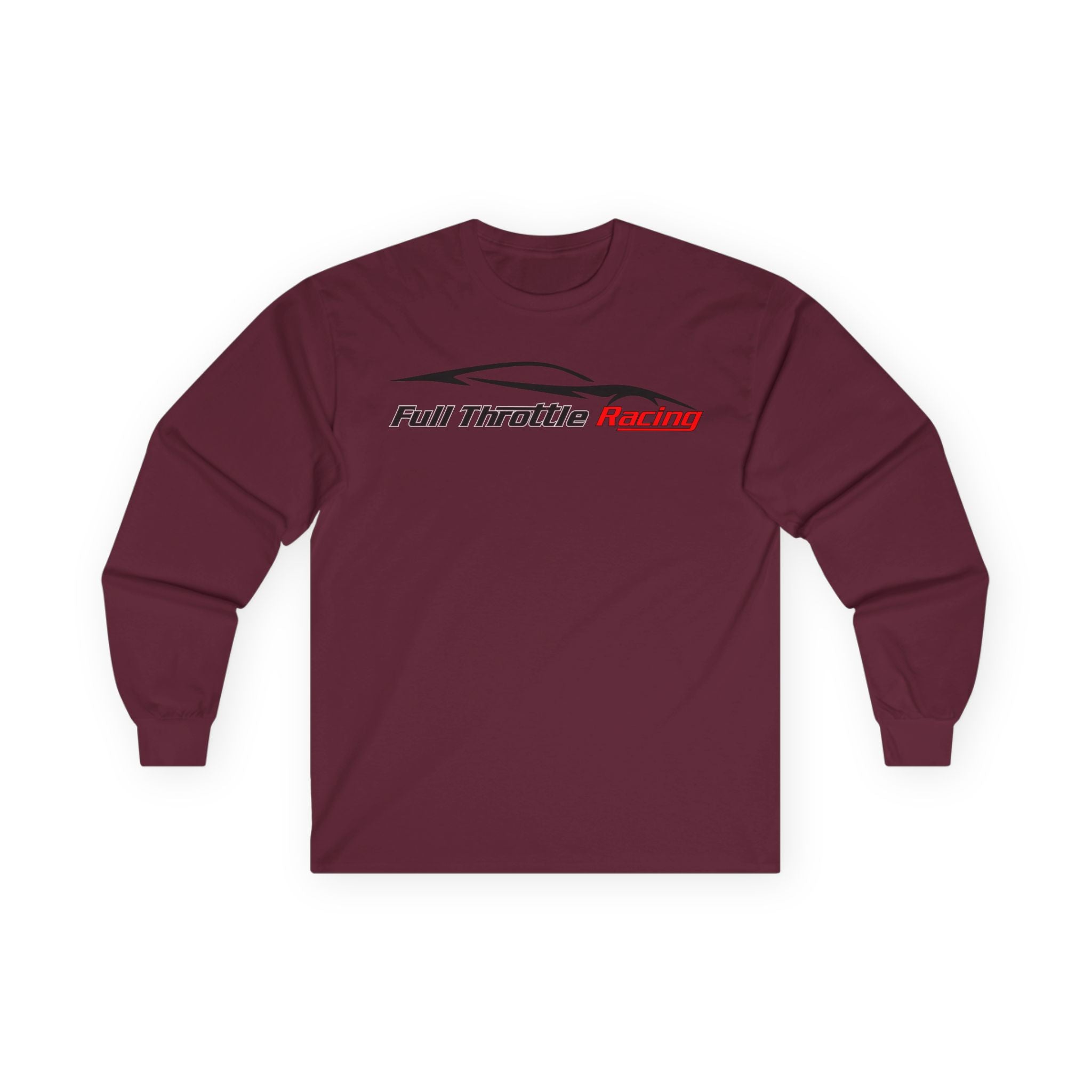 Full Throttle Racing Long Sleeve Tee — FTR Logo Car Racing Shirt