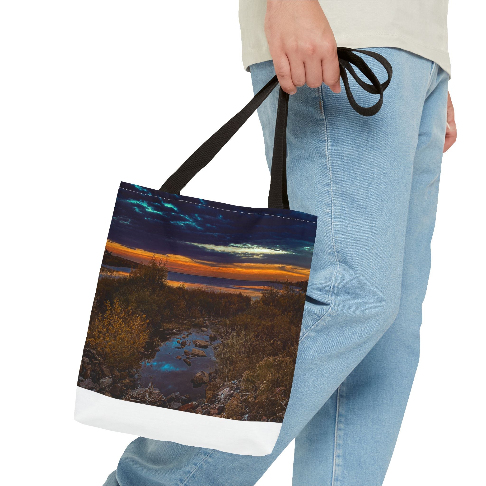 Sunset Coastal Tote Bag — Scenic Beach Landscape Tote