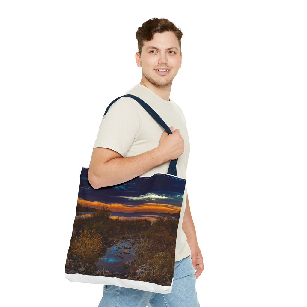 Sunset Coastal Tote Bag — Scenic Beach Landscape Tote