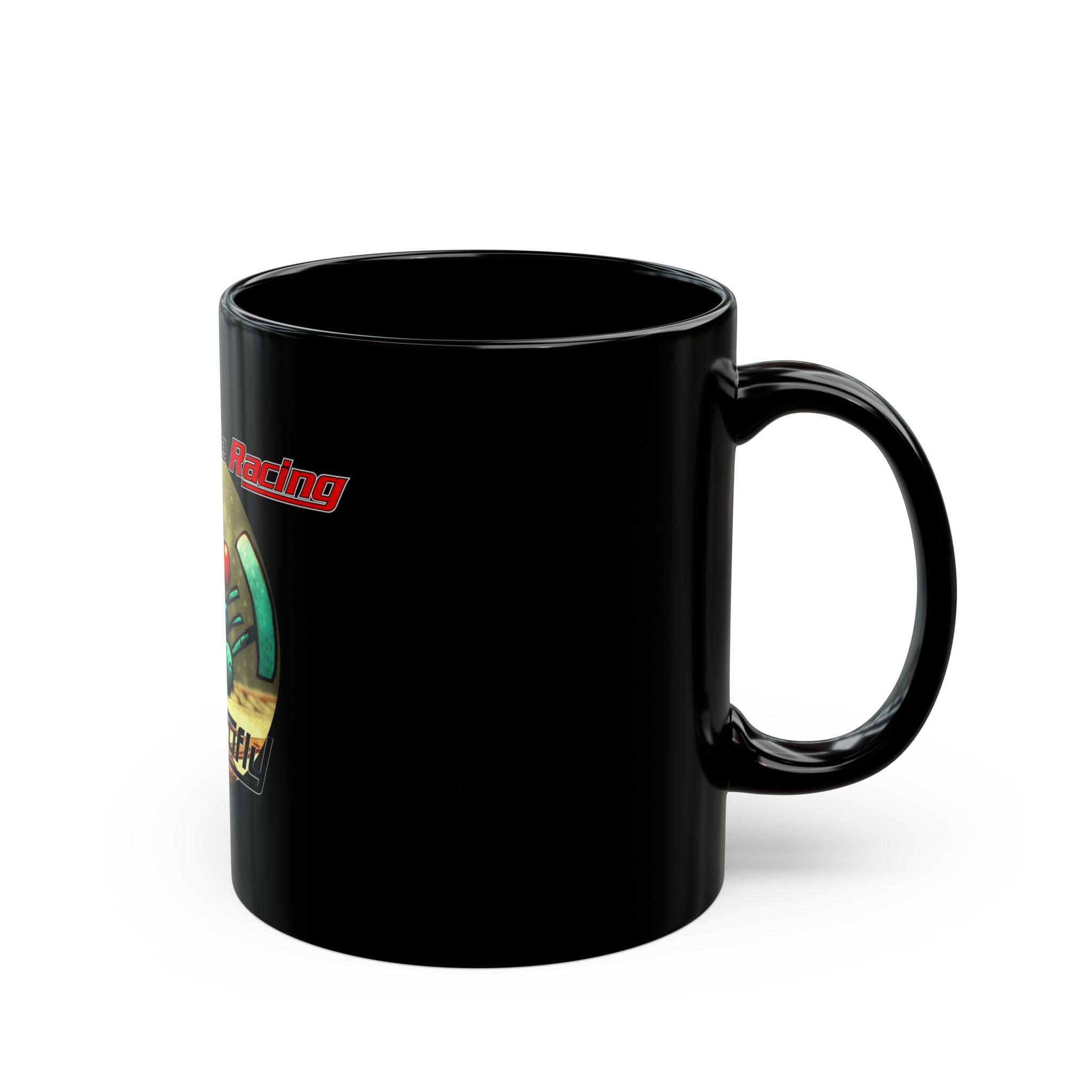 Kungfufly  — 'Full Throttle Racing' Black Coffee Cup (11oz/15oz)