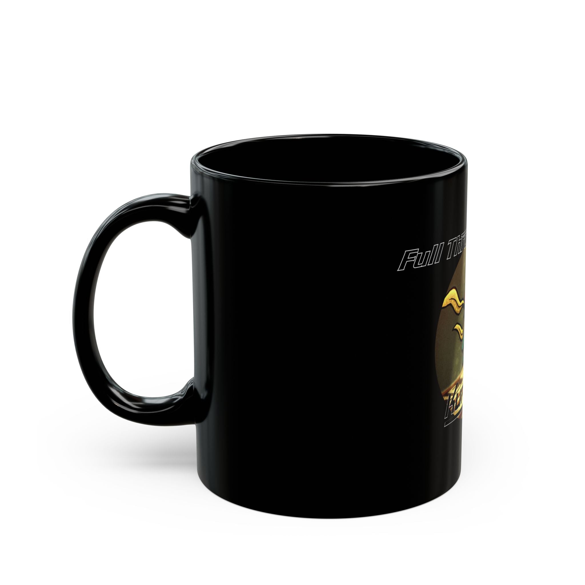 Kungfufly  — 'Full Throttle Racing' Black Coffee Cup (11oz/15oz)