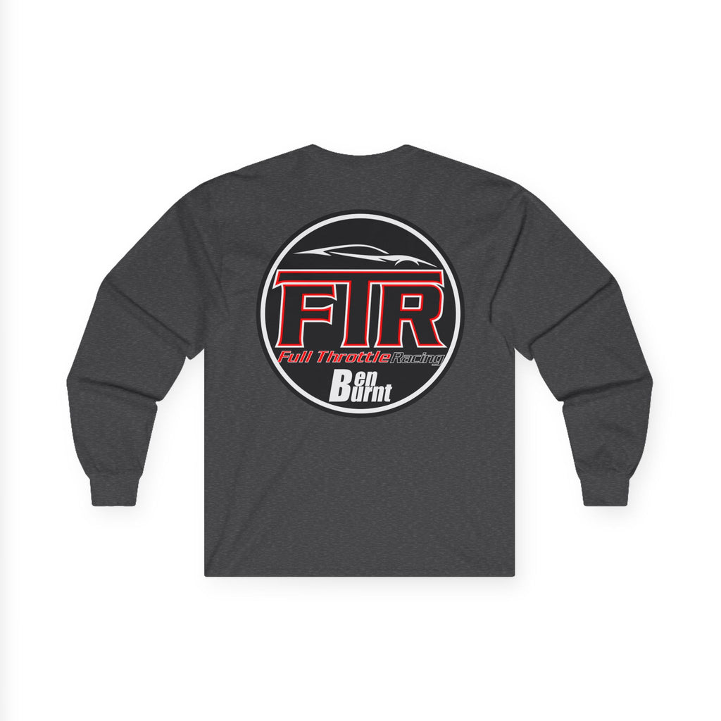 Burnt Full Throttle Racing Long Sleeve Tee — FTR Logo Racing Shirt