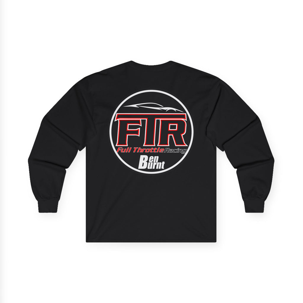 Burnt Full Throttle Racing Long Sleeve Tee — FTR Logo Racing Shirt
