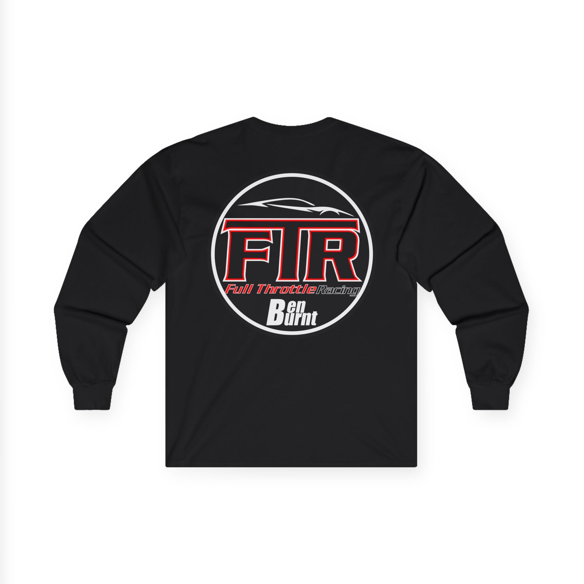 Burnt Full Throttle Racing Long Sleeve Tee — FTR Logo Racing Shirt