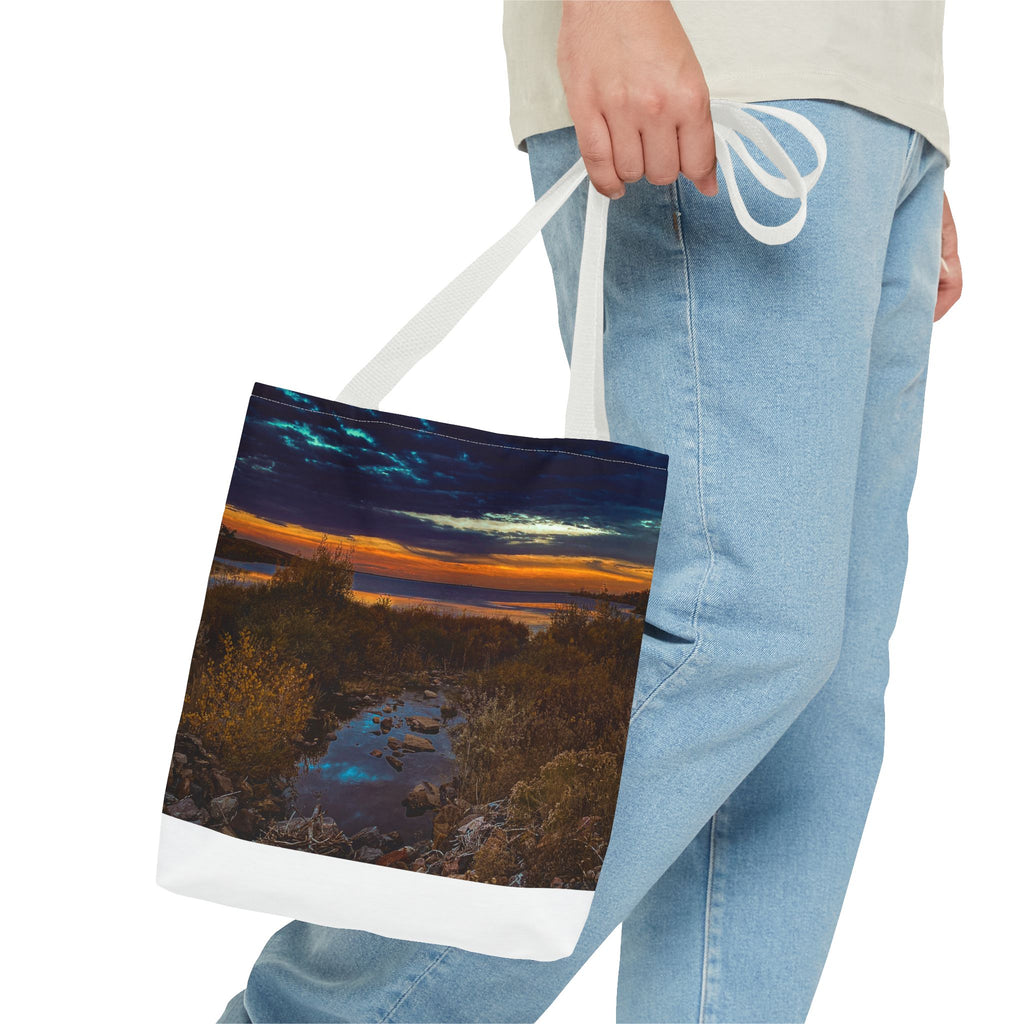Sunset Coastal Tote Bag — Scenic Beach Landscape Tote