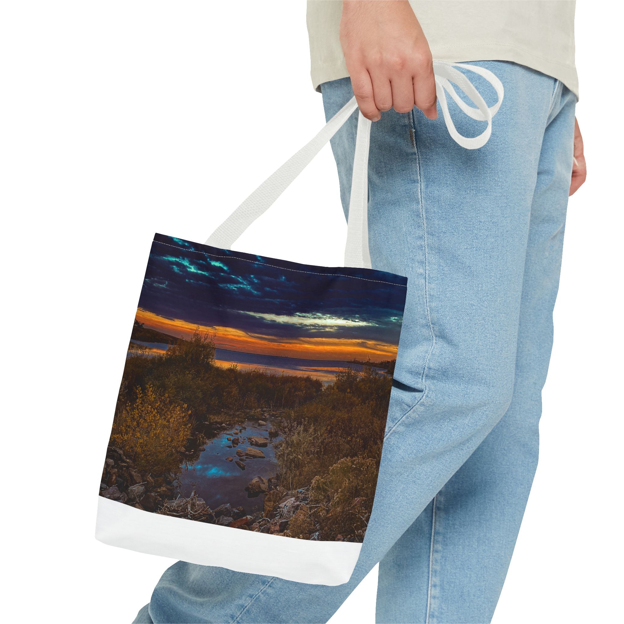 Sunset Coastal Tote Bag — Scenic Beach Landscape Tote