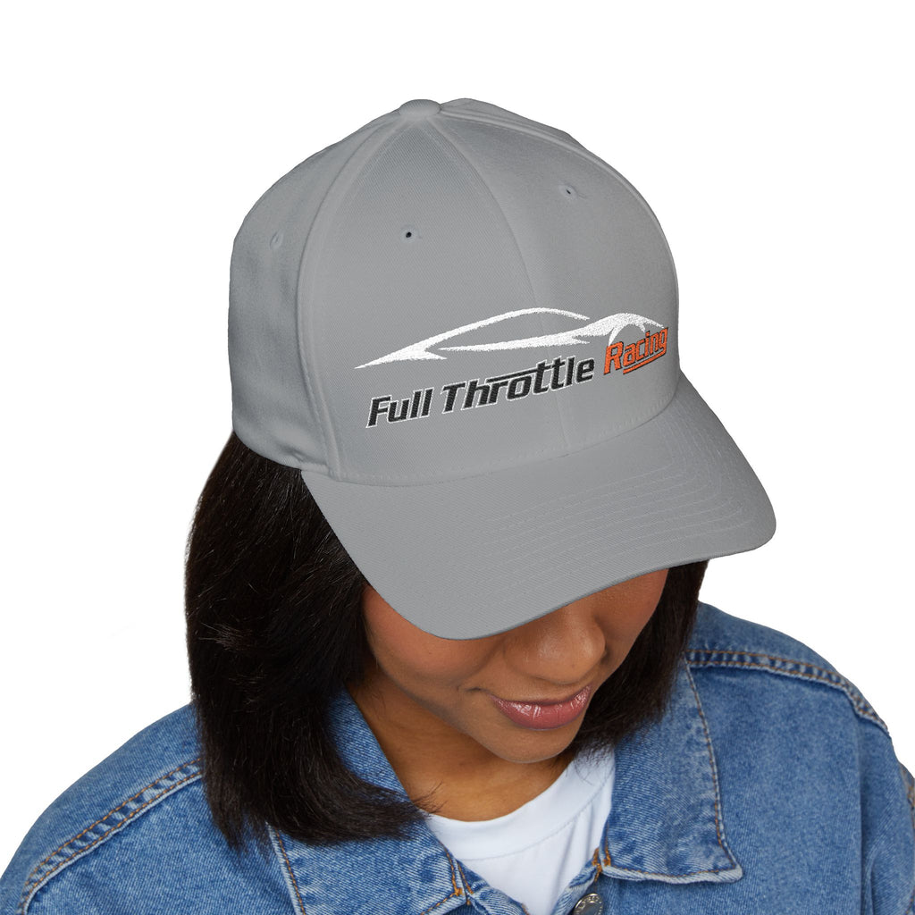 Racing Cap — "Full Throttle Racing" Embroidered Closed-Back Hat