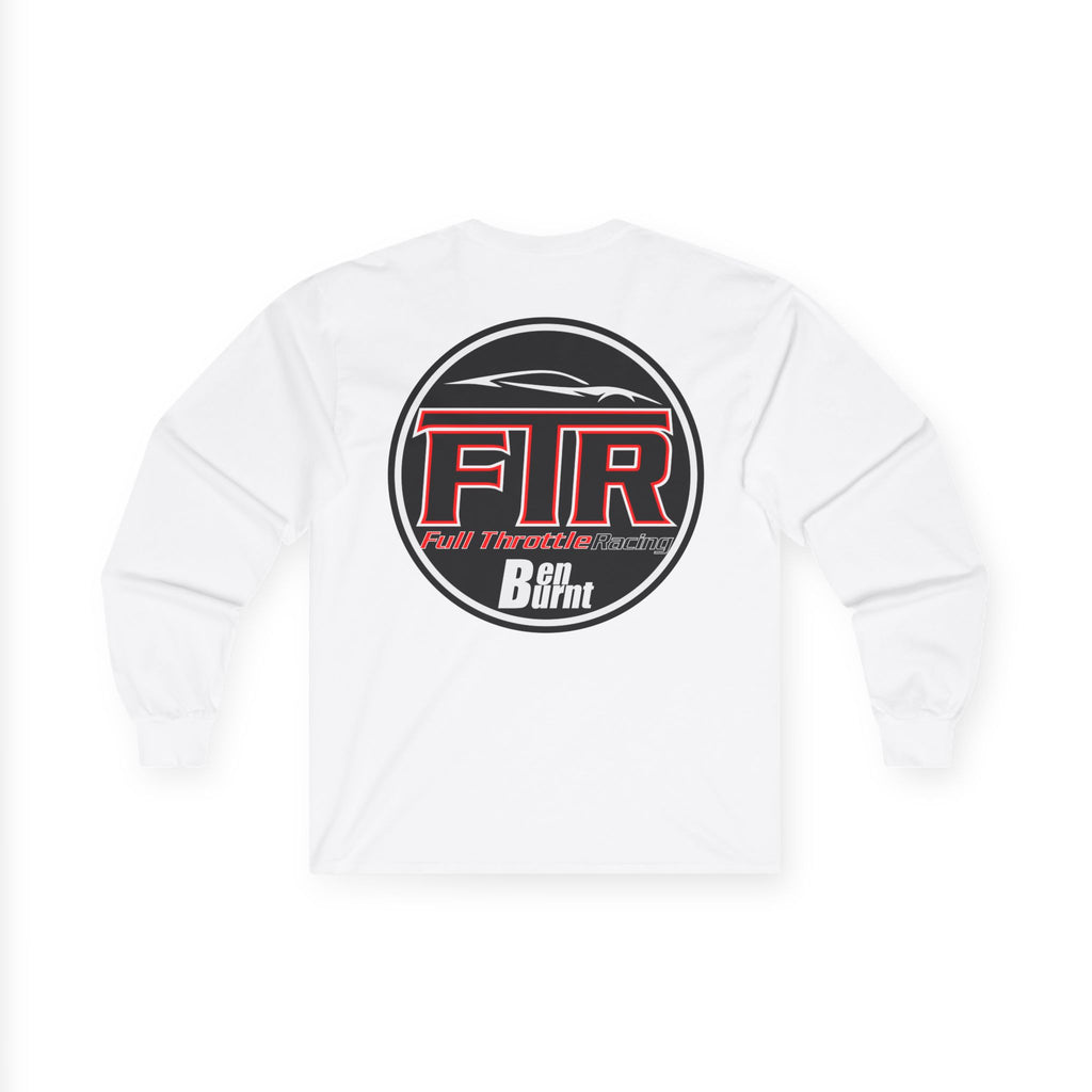 Burnt Full Throttle Racing Long Sleeve Tee — FTR Logo Racing Shirt