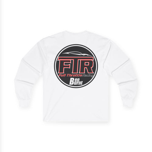 Burnt Full Throttle Racing Long Sleeve Tee — FTR Logo Racing Shirt