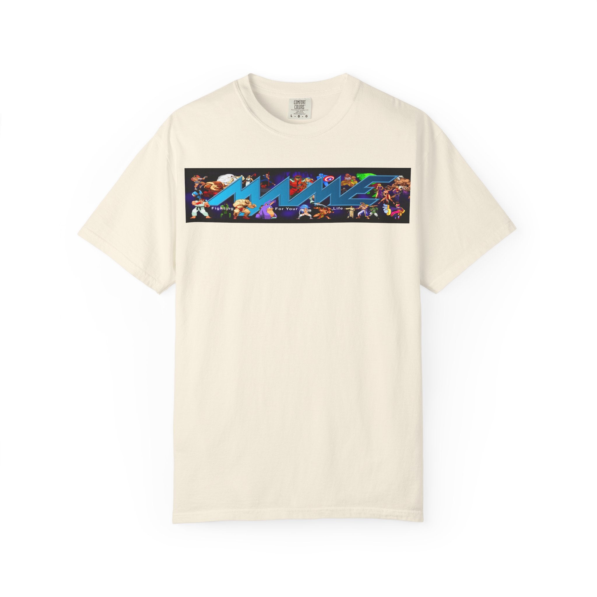 Retro Arcade Graphic T-Shirt — Colorful Video Game Character Strip