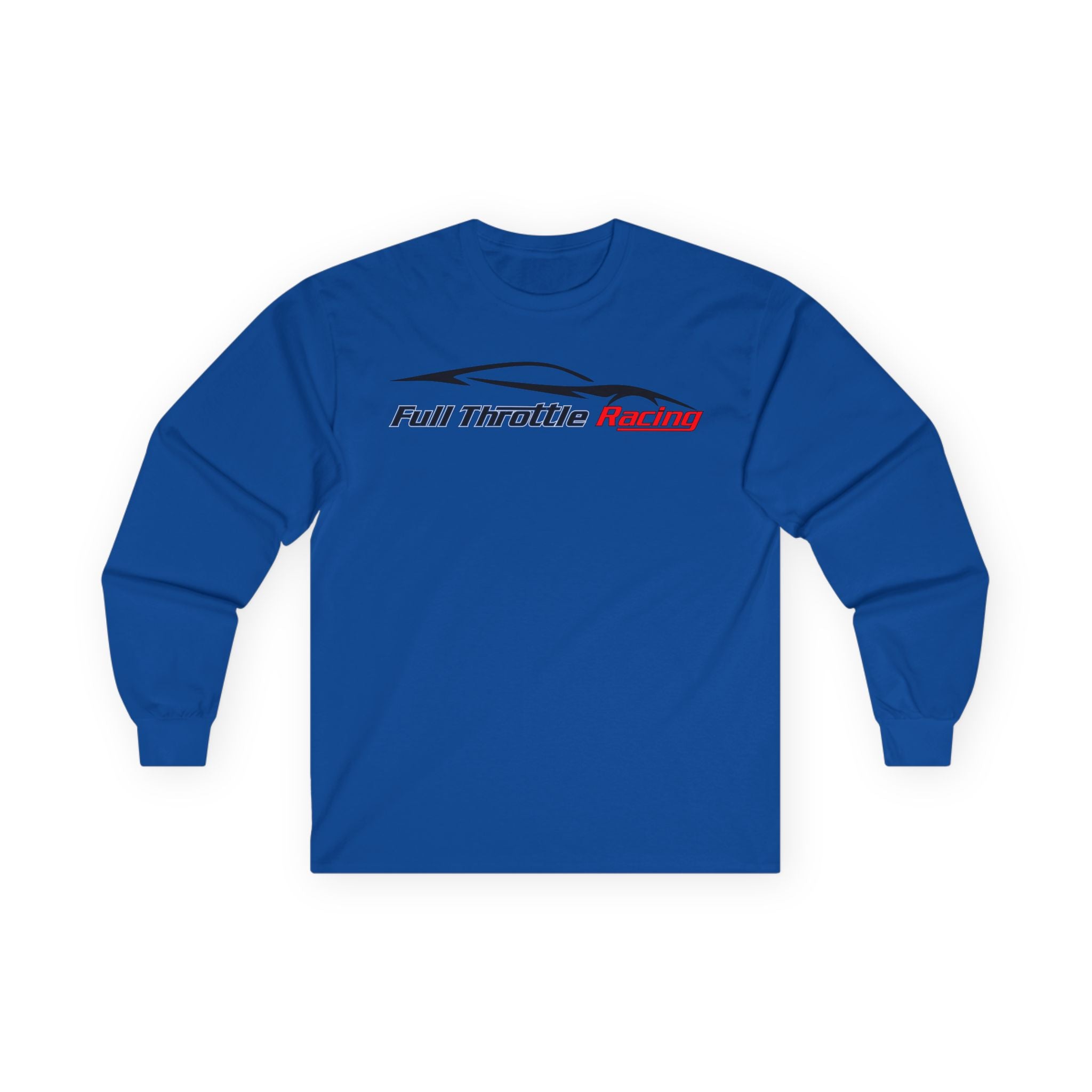 Full Throttle Racing Long Sleeve Tee — FTR Logo Car Racing Shirt