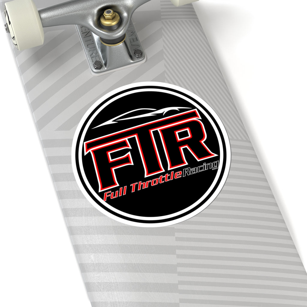 Full Throttle Racing Round Sticker — FTR Kiss-Cut Racing Logo