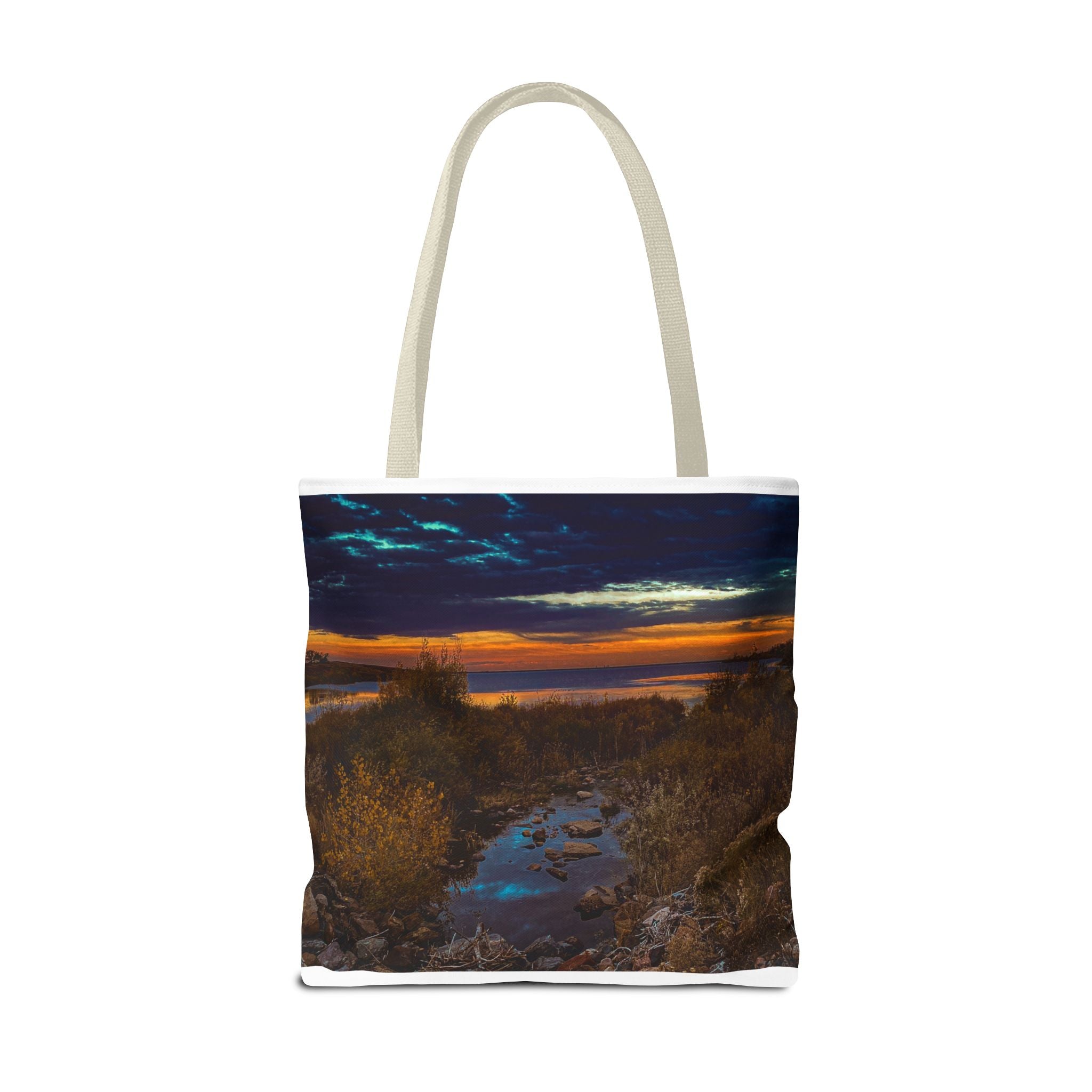 Sunset Coastal Tote Bag — Scenic Beach Landscape Tote