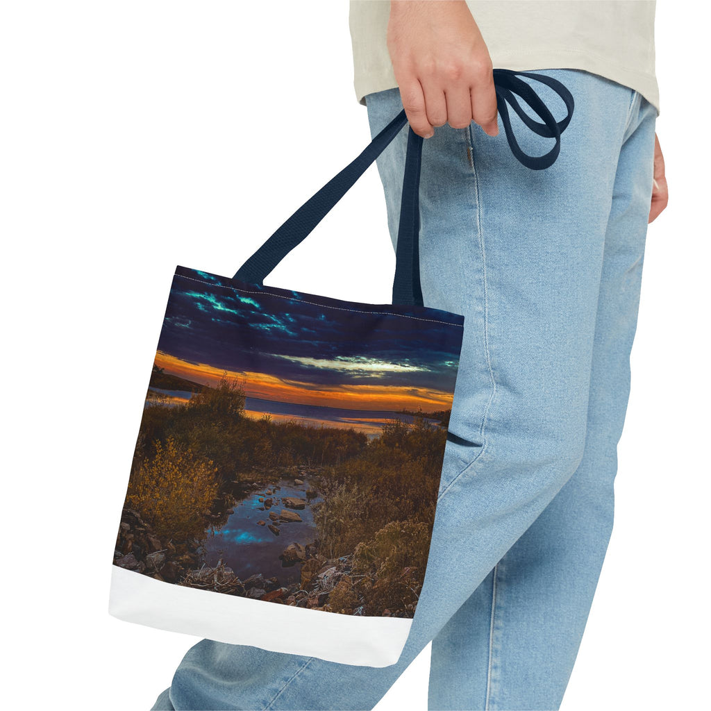 Sunset Coastal Tote Bag — Scenic Beach Landscape Tote