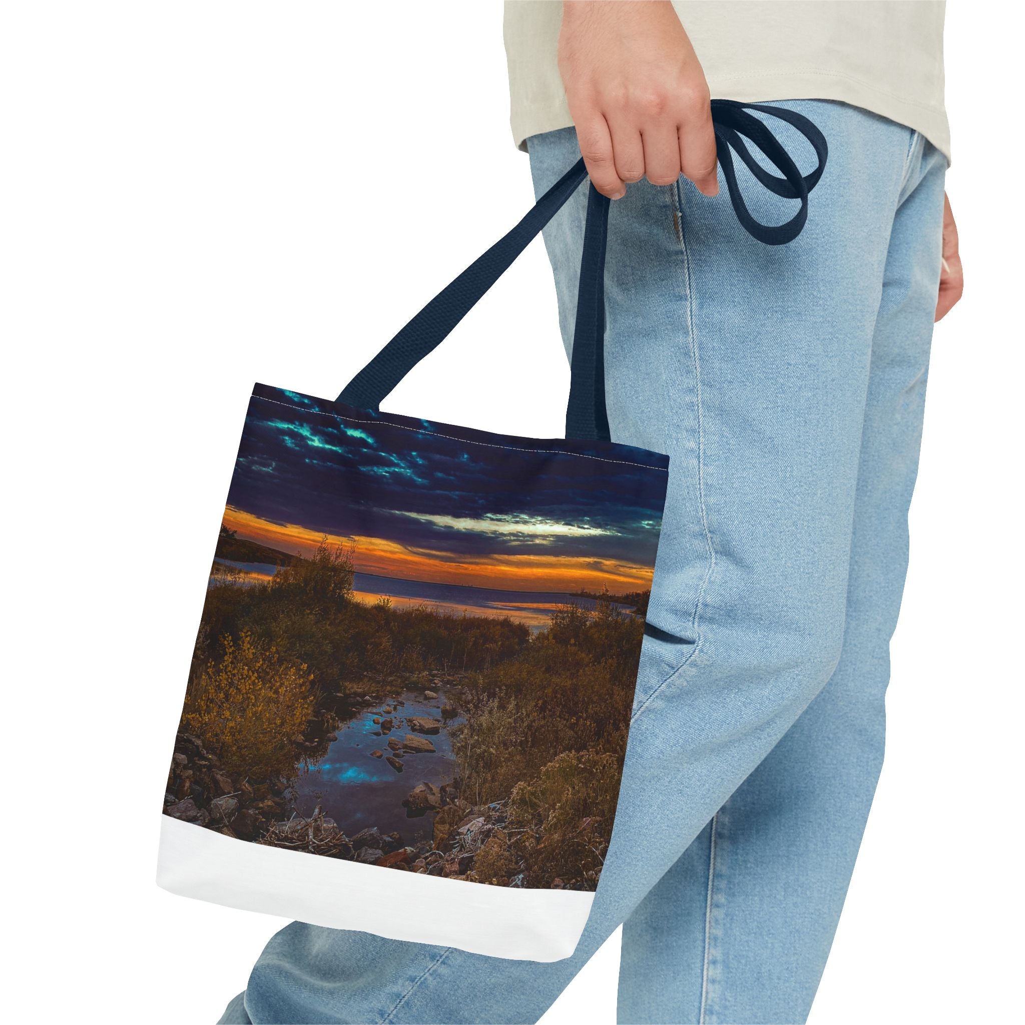 Sunset Coastal Tote Bag — Scenic Beach Landscape Tote