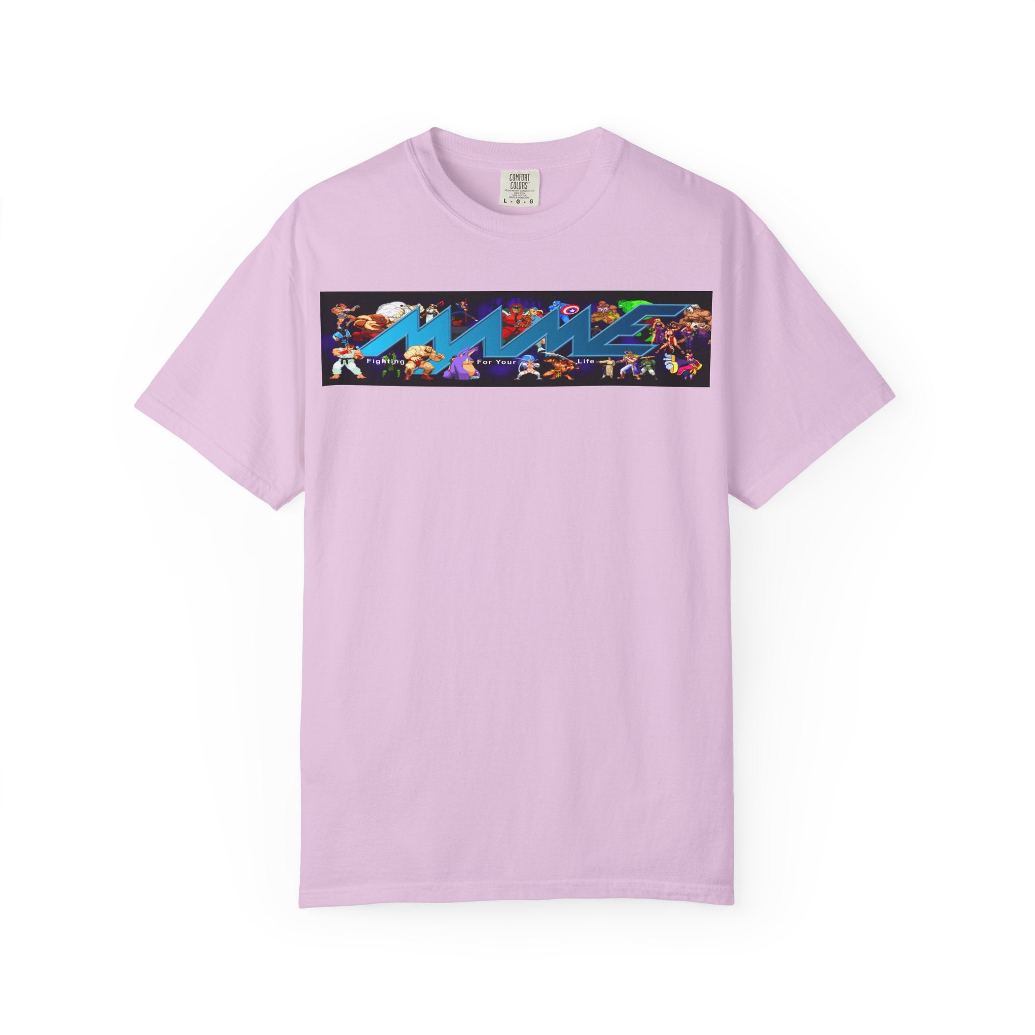 Retro Arcade Graphic T-Shirt — Colorful Video Game Character Strip