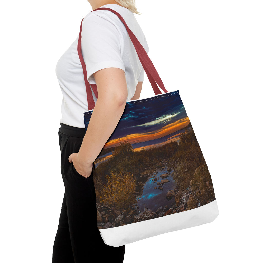 Sunset Coastal Tote Bag — Scenic Beach Landscape Tote