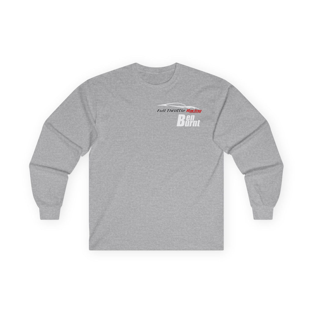 Burnt Full Throttle Racing Long Sleeve Tee — FTR Logo Racing Shirt