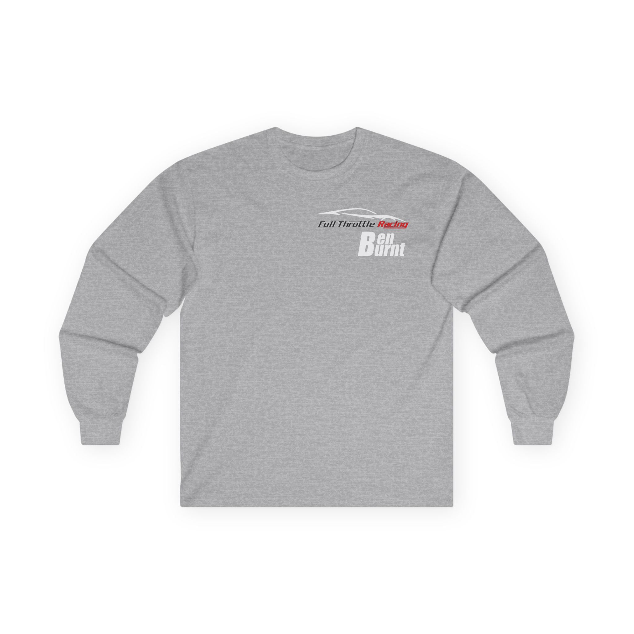 Burnt Full Throttle Racing Long Sleeve Tee — FTR Logo Racing Shirt