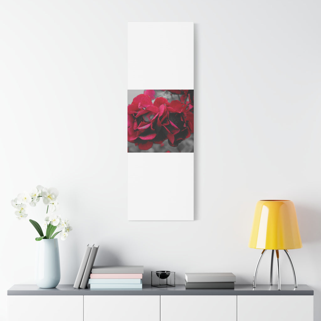 Red Rose Close-Up Matte Canvas Wall Art – Romantic Floral Stretched Canvas