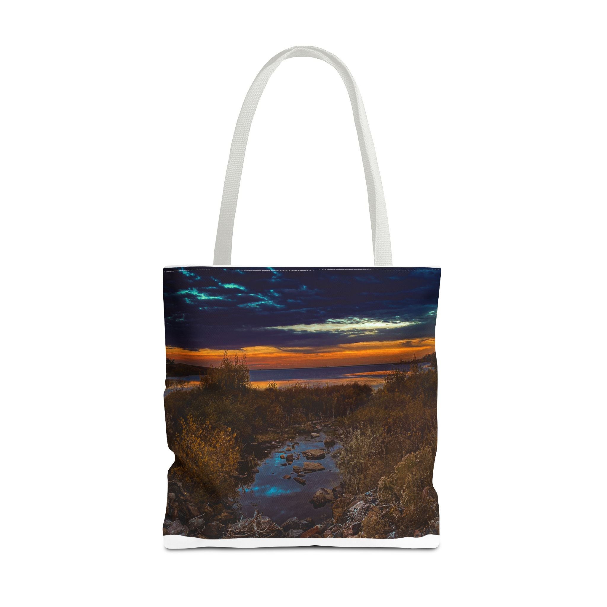 Sunset Coastal Tote Bag — Scenic Beach Landscape Tote