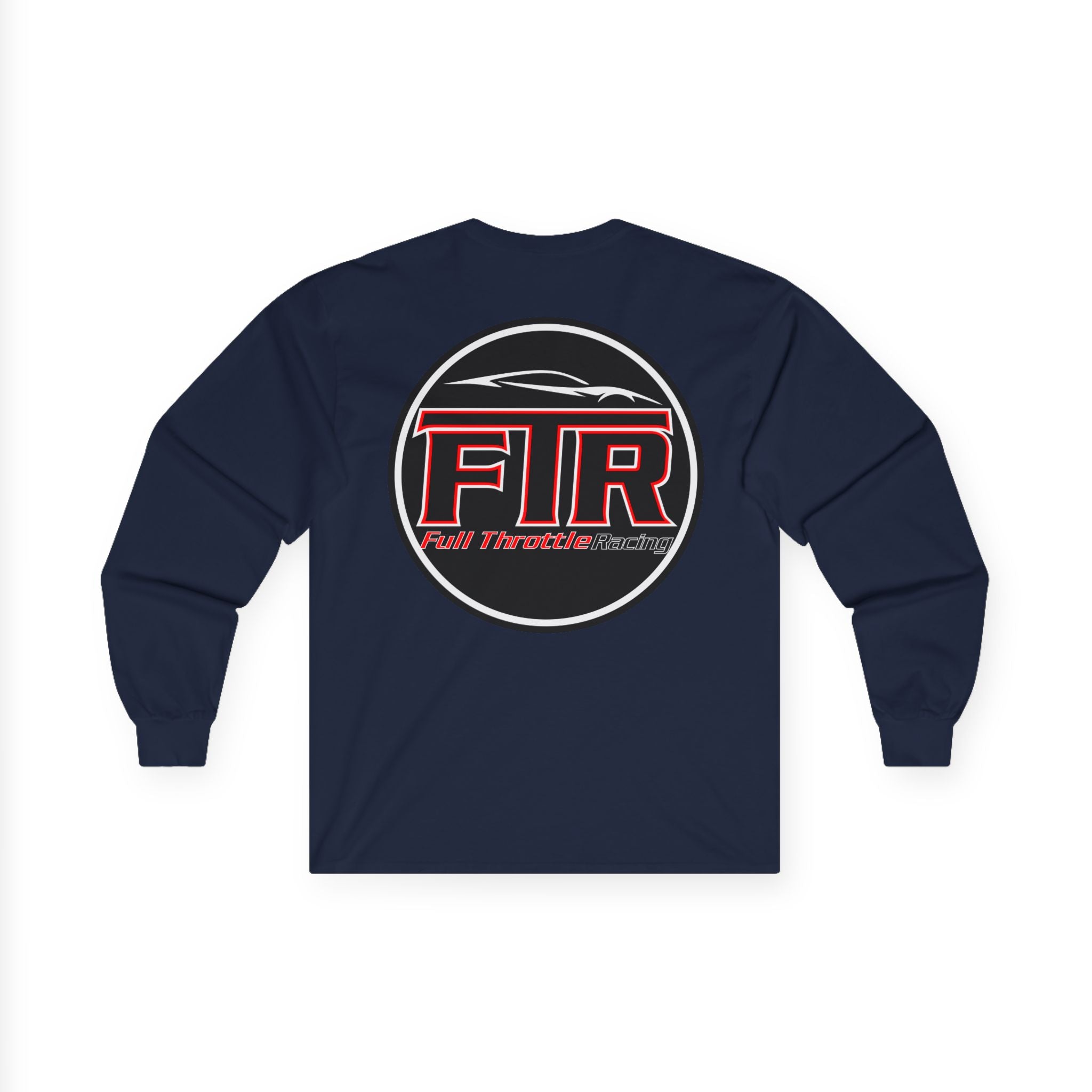 Full Throttle Racing Long Sleeve Tee — FTR Logo Car Racing Shirt