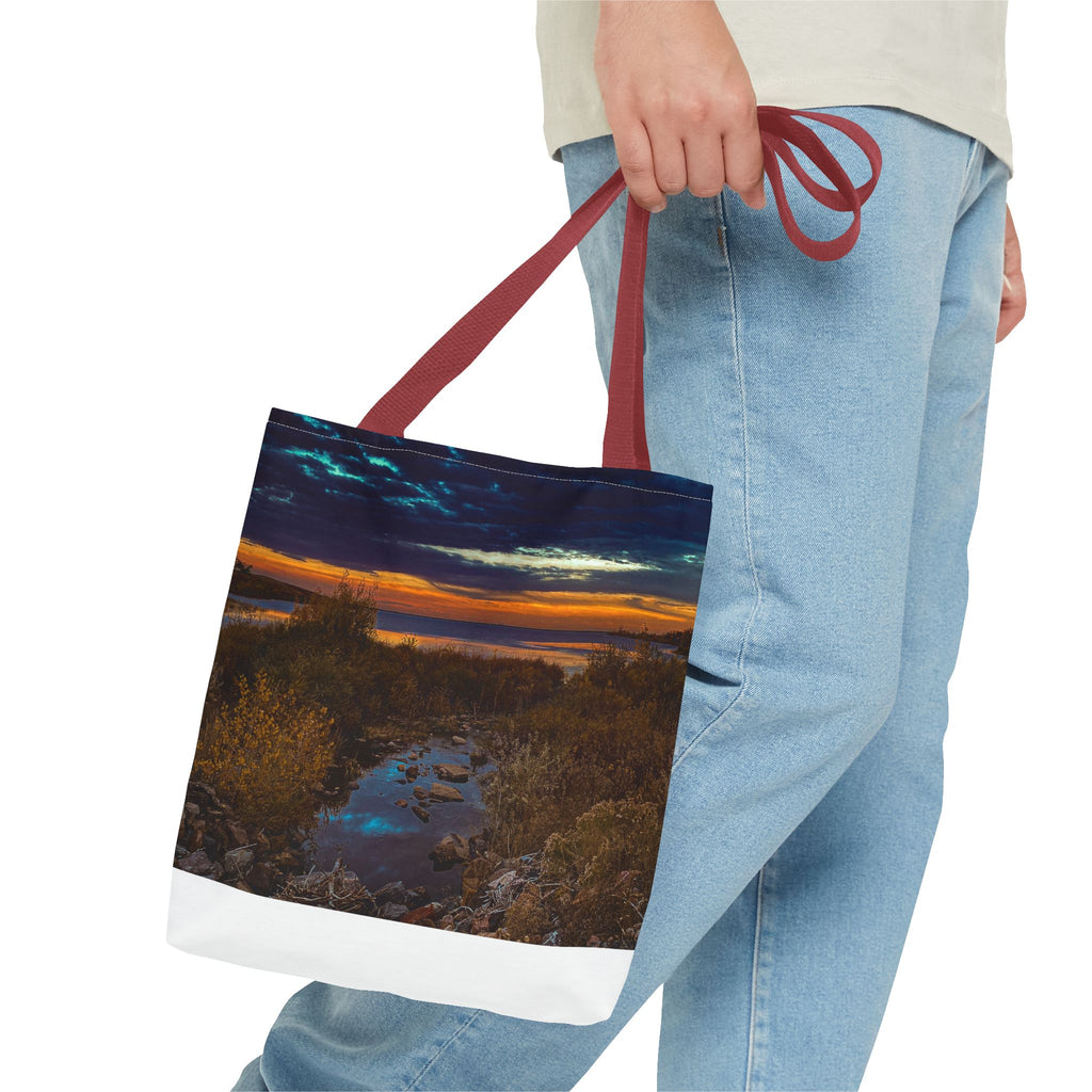 Sunset Coastal Tote Bag — Scenic Beach Landscape Tote