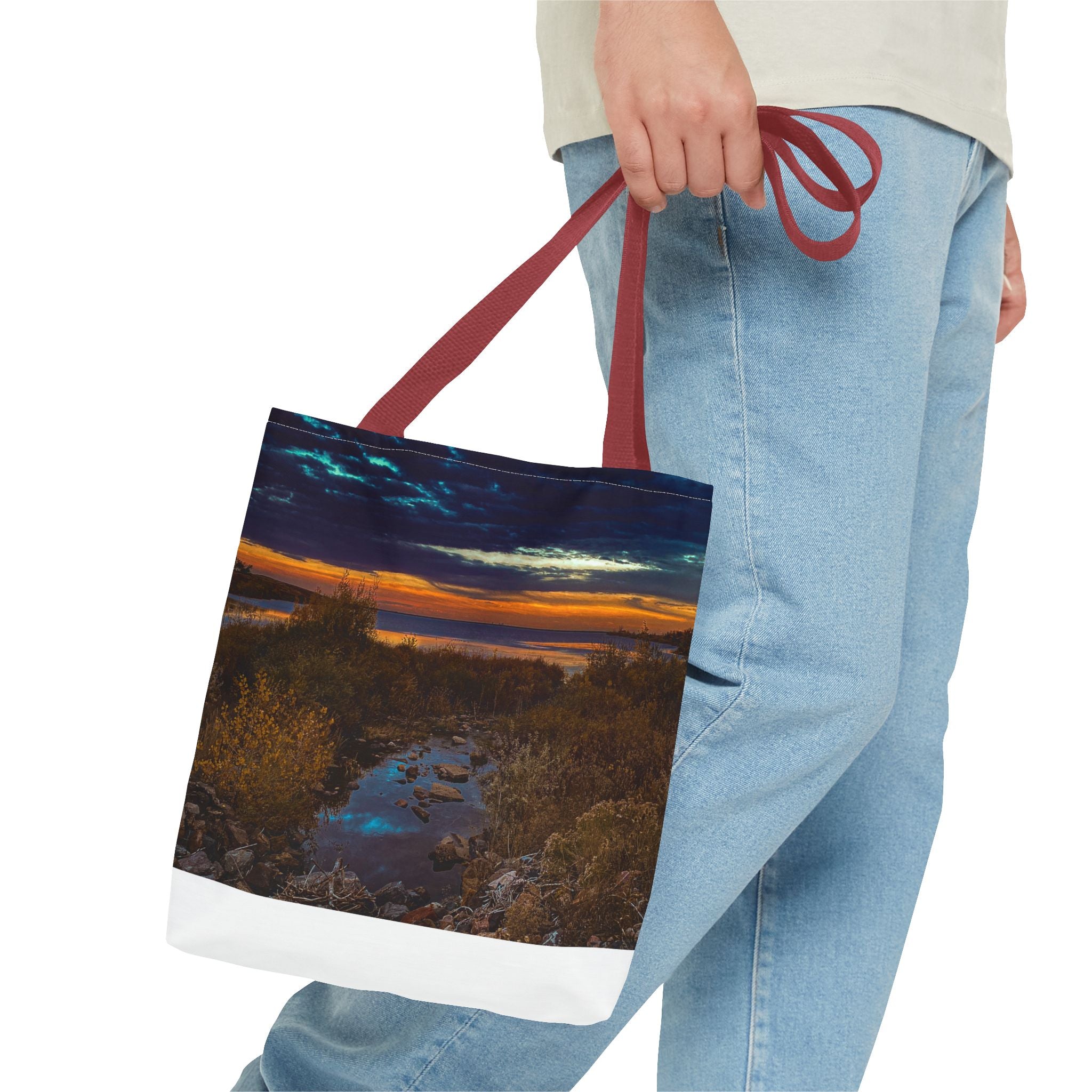 Sunset Coastal Tote Bag — Scenic Beach Landscape Tote