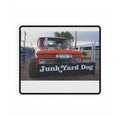 Desk Mat — Retro Junk Yard Dog Truck Photo Mouse Pad (Large)