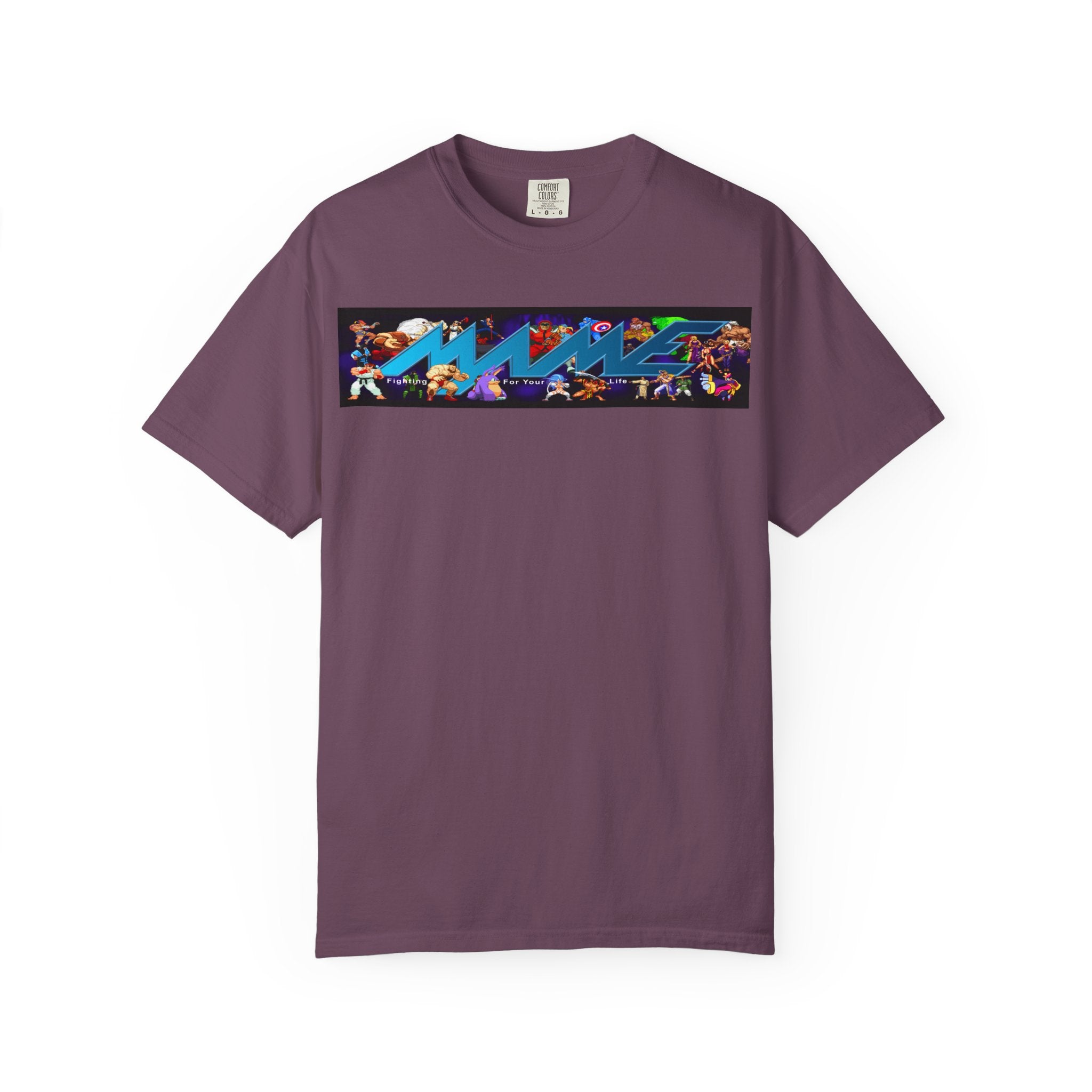 Retro Arcade Graphic T-Shirt — Colorful Video Game Character Strip