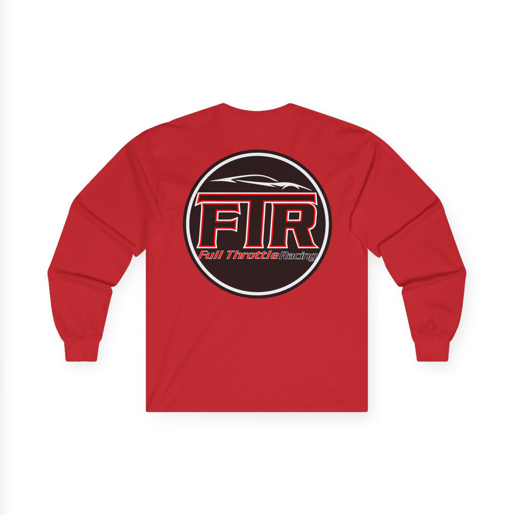 Full Throttle Racing Long Sleeve Tee — FTR Logo Car Racing Shirt