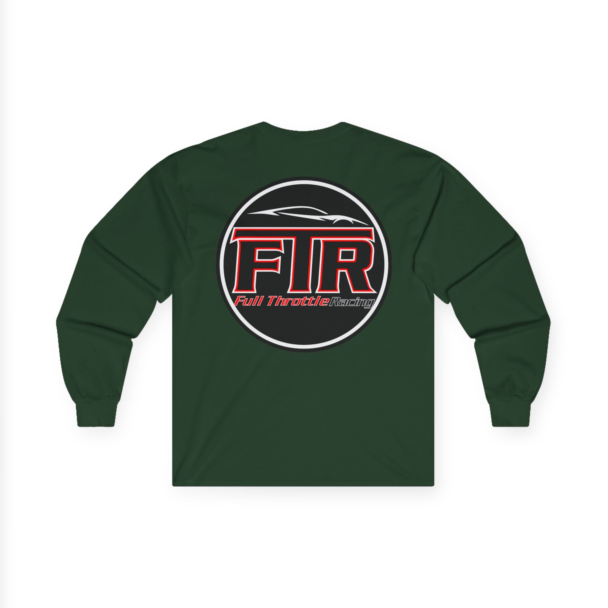 Full Throttle Racing Long Sleeve Tee — FTR Logo Car Racing Shirt