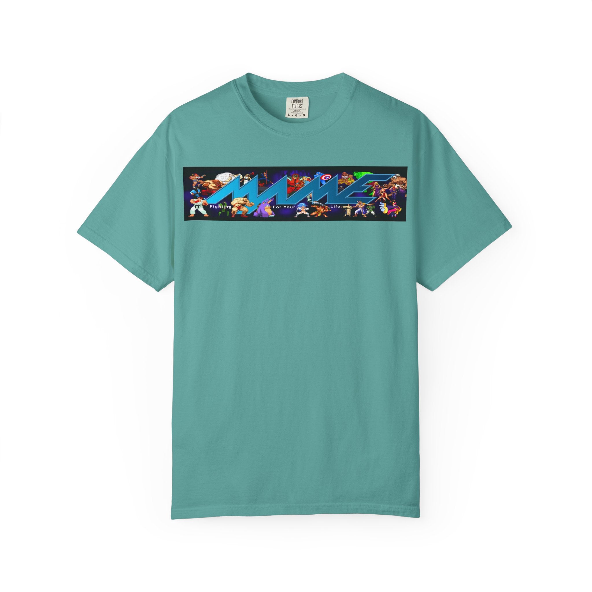 Retro Arcade Graphic T-Shirt — Colorful Video Game Character Strip