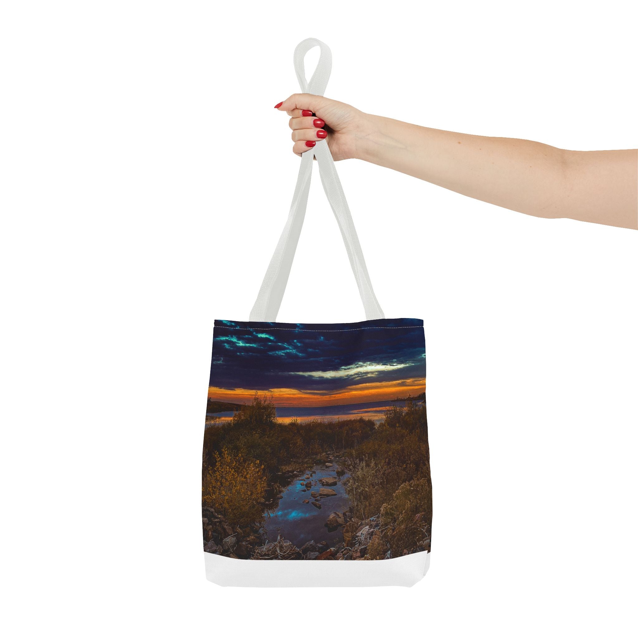 Sunset Coastal Tote Bag — Scenic Beach Landscape Tote