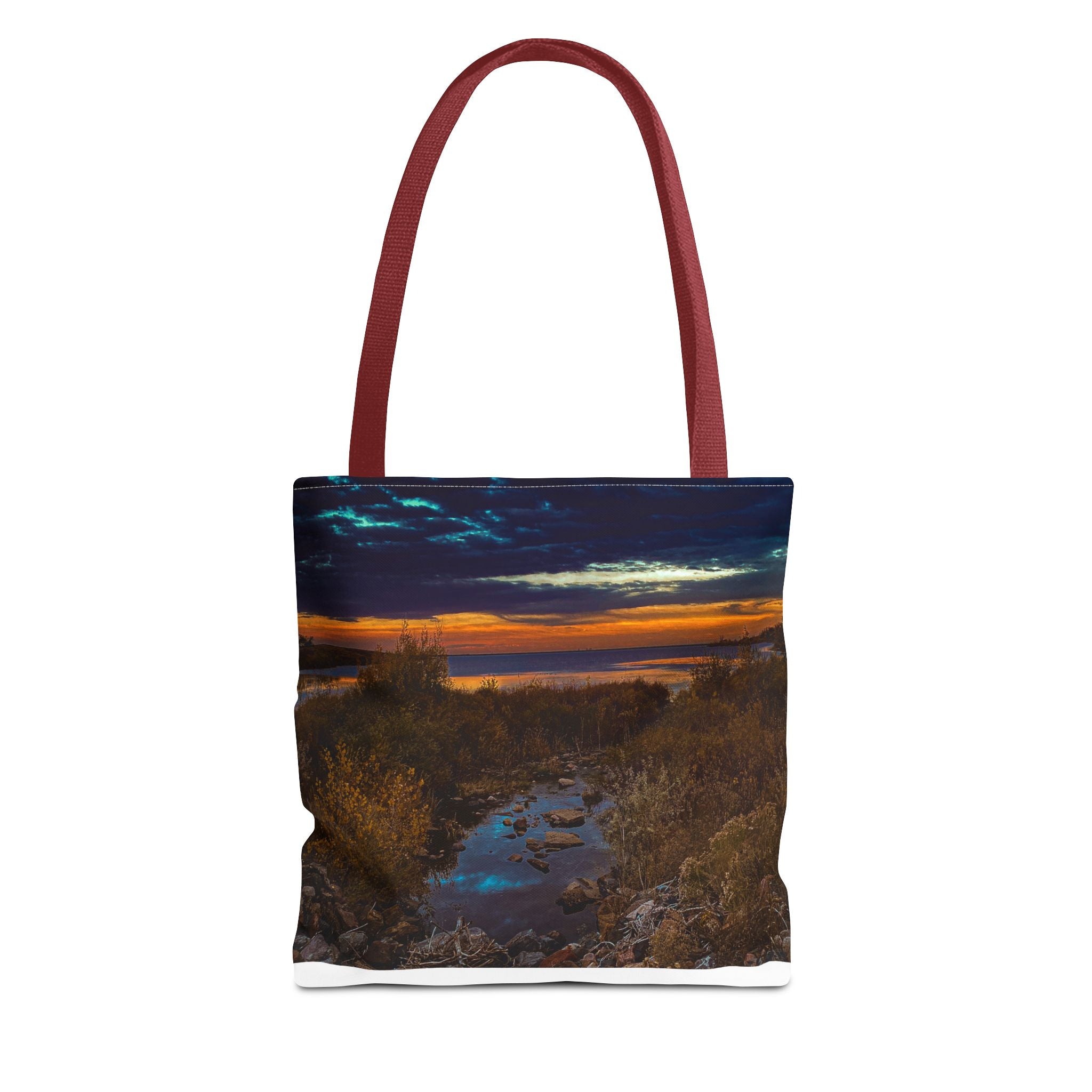 Sunset Coastal Tote Bag — Scenic Beach Landscape Tote