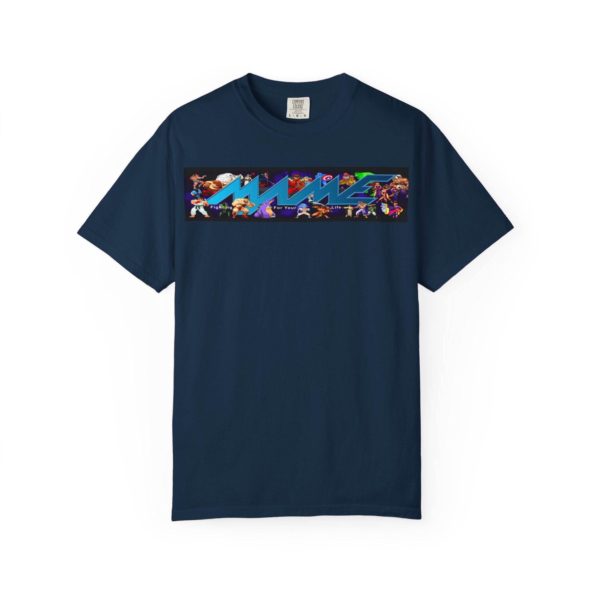 Retro Arcade Graphic T-Shirt — Colorful Video Game Character Strip