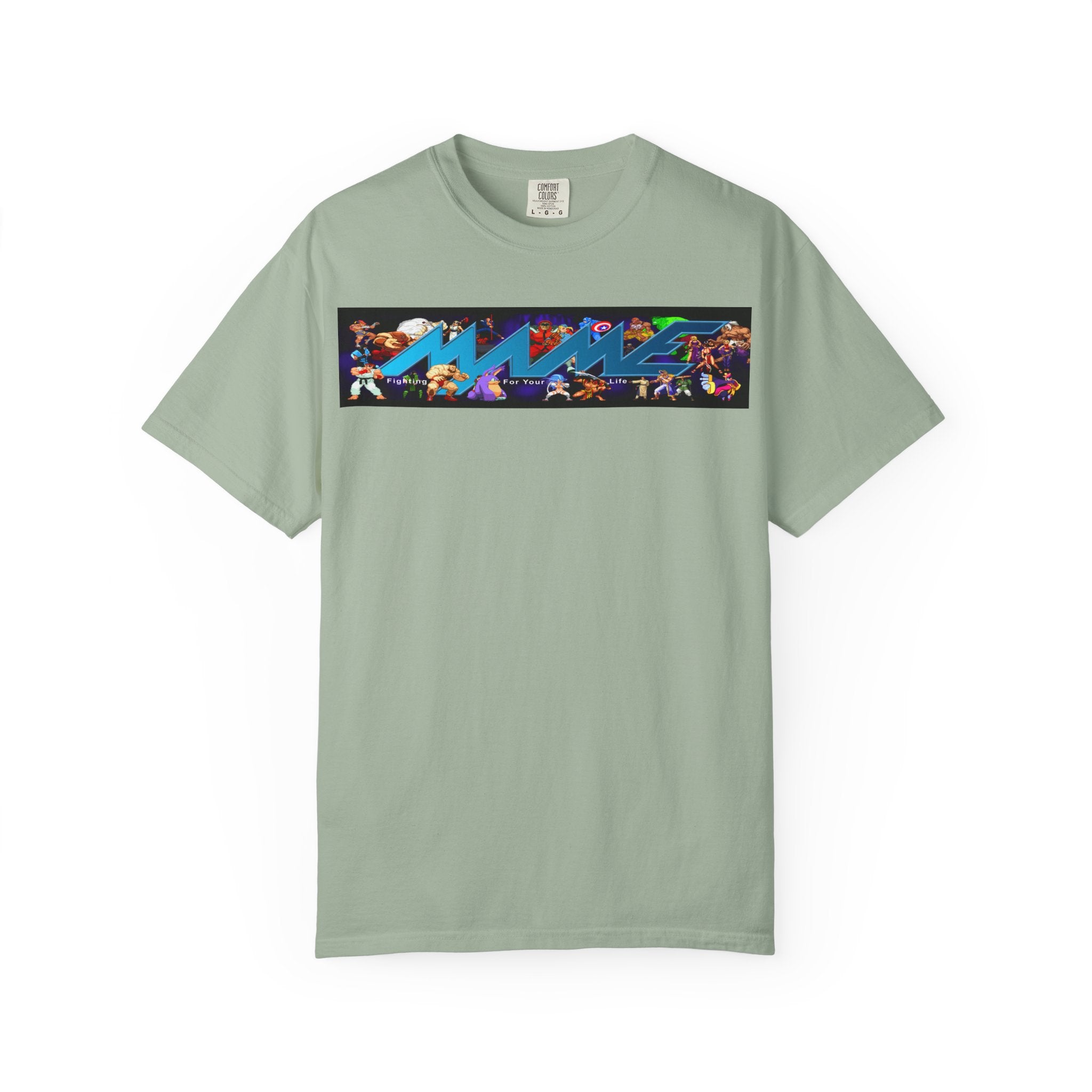 Retro Arcade Graphic T-Shirt — Colorful Video Game Character Strip