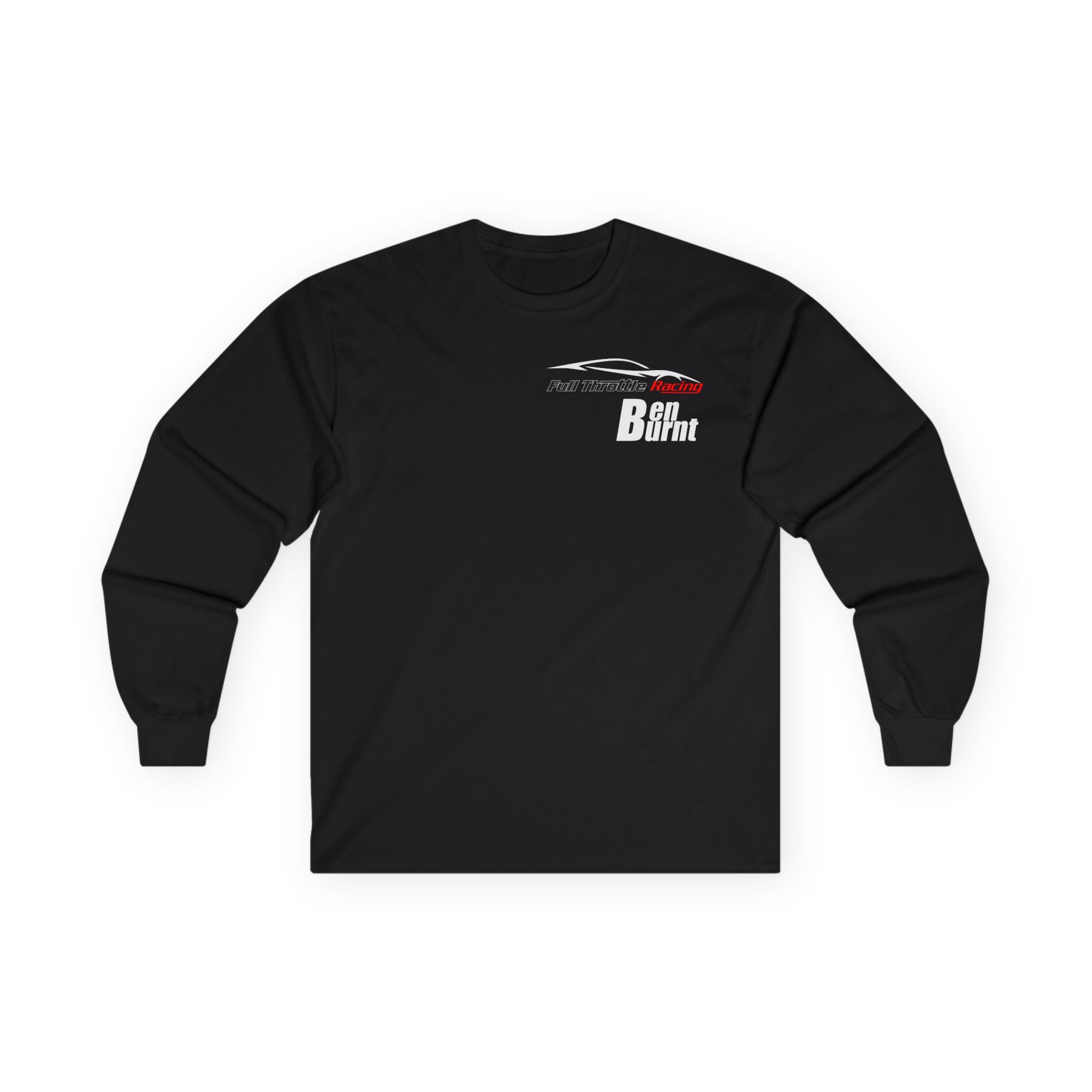 Burnt Full Throttle Racing Long Sleeve Tee — FTR Logo Racing Shirt