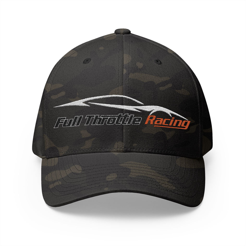 Racing Cap — "Full Throttle Racing" Embroidered Closed-Back Hat