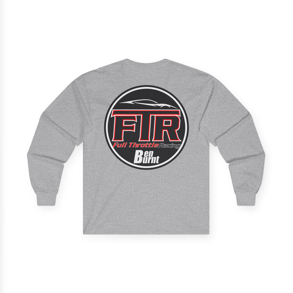 Burnt Full Throttle Racing Long Sleeve Tee — FTR Logo Racing Shirt