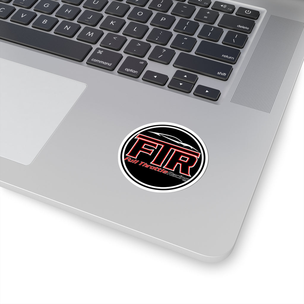 Full Throttle Racing Round Sticker — FTR Kiss-Cut Racing Logo