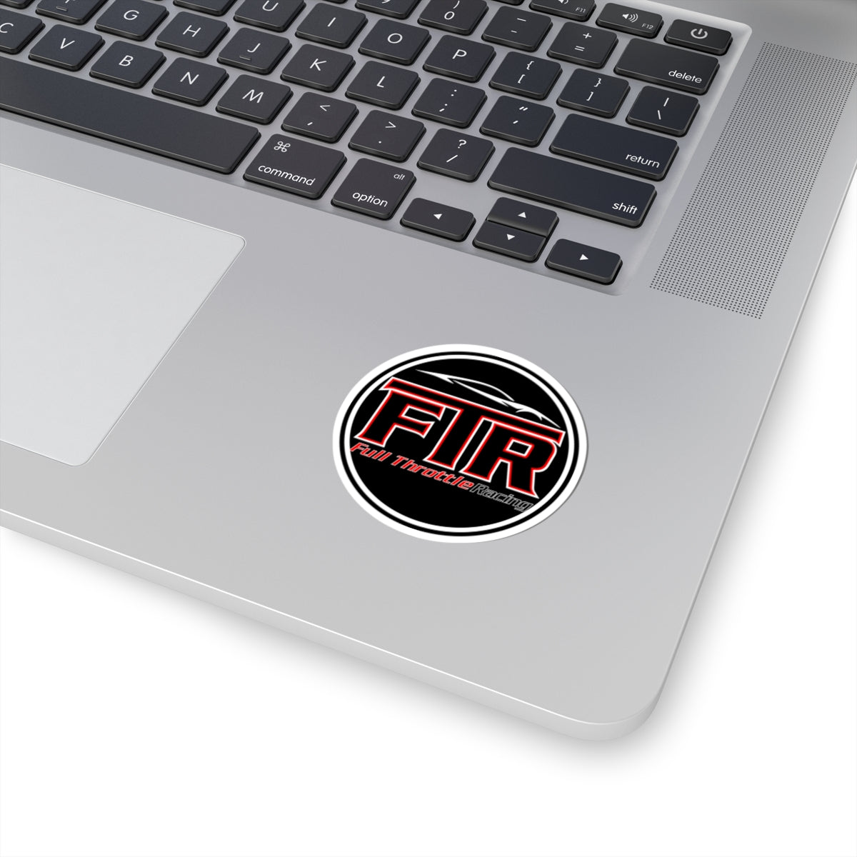 Full Throttle Racing Round Sticker — FTR Kiss-Cut Racing Logo