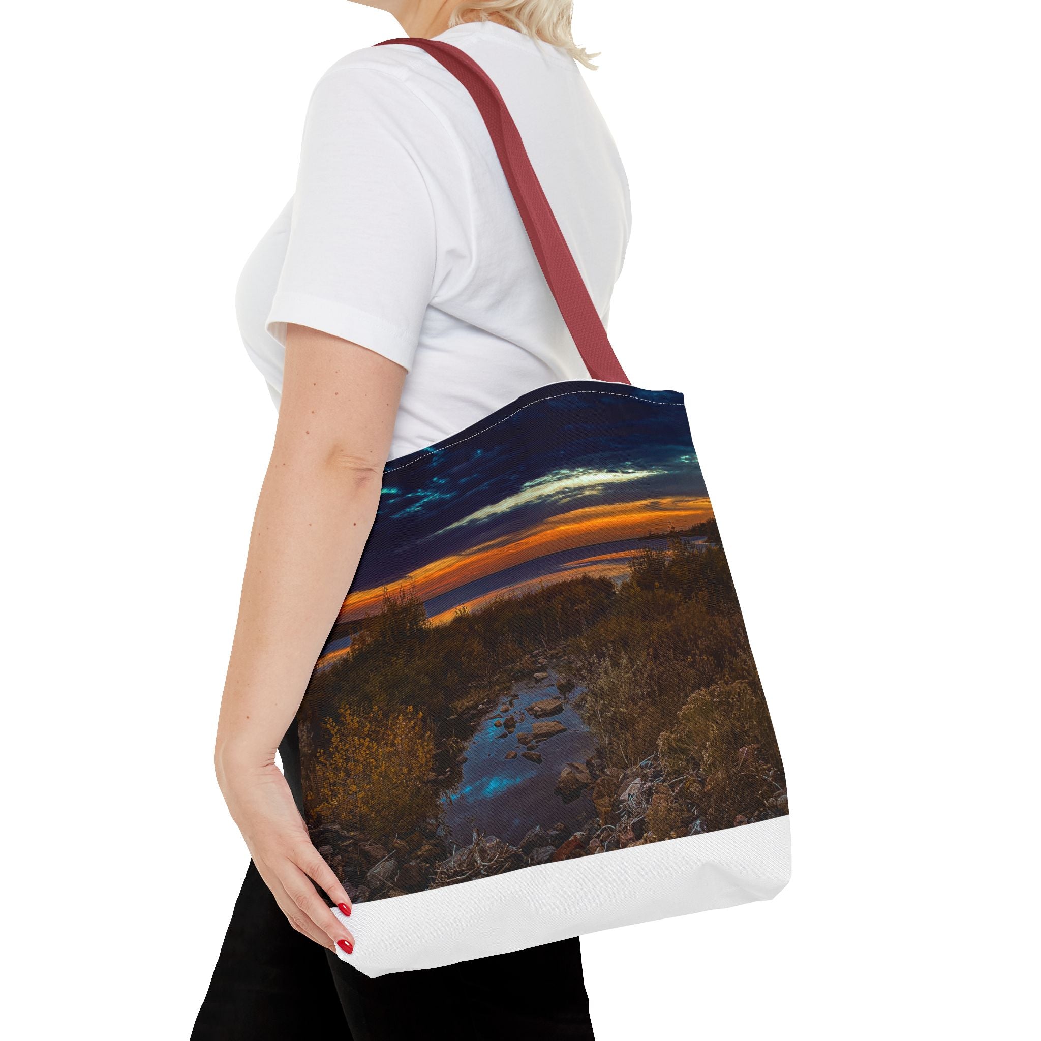 Sunset Coastal Tote Bag — Scenic Beach Landscape Tote