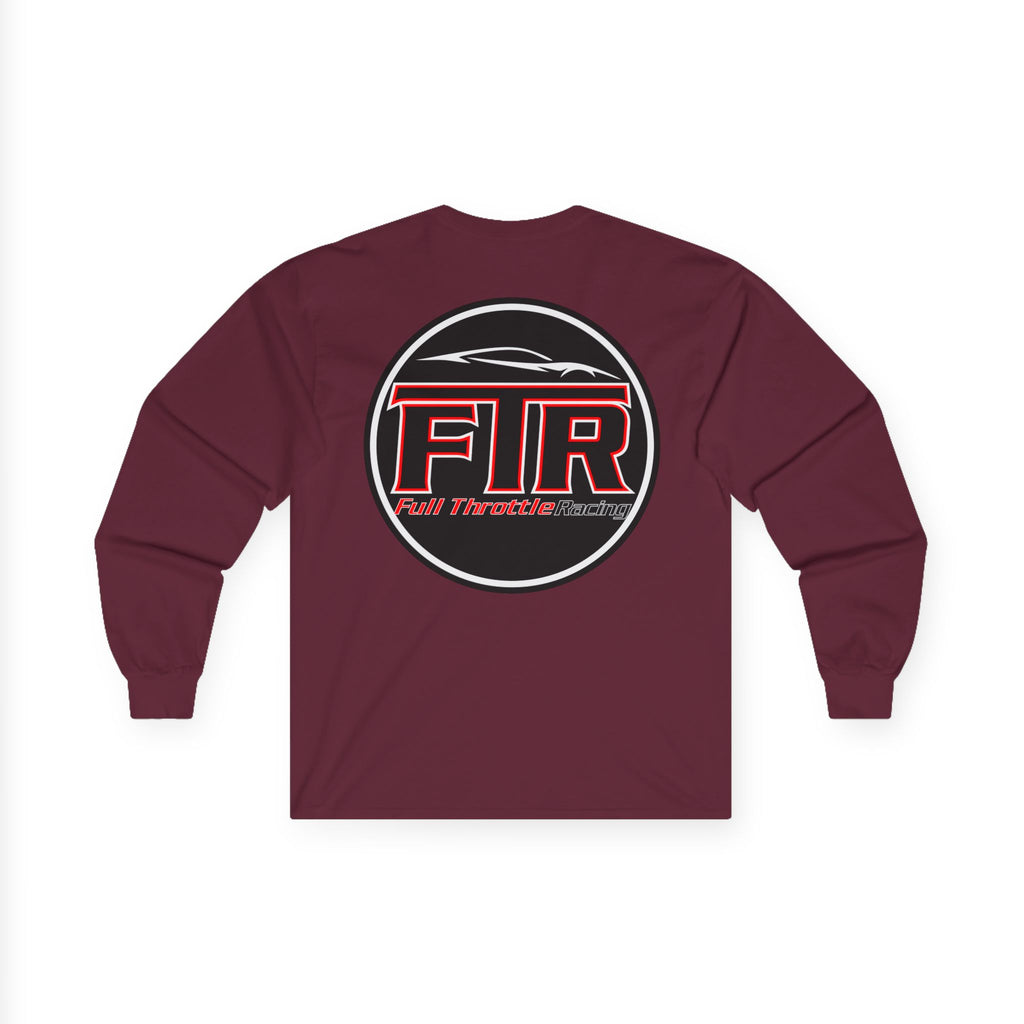 Full Throttle Racing Long Sleeve Tee — FTR Logo Car Racing Shirt
