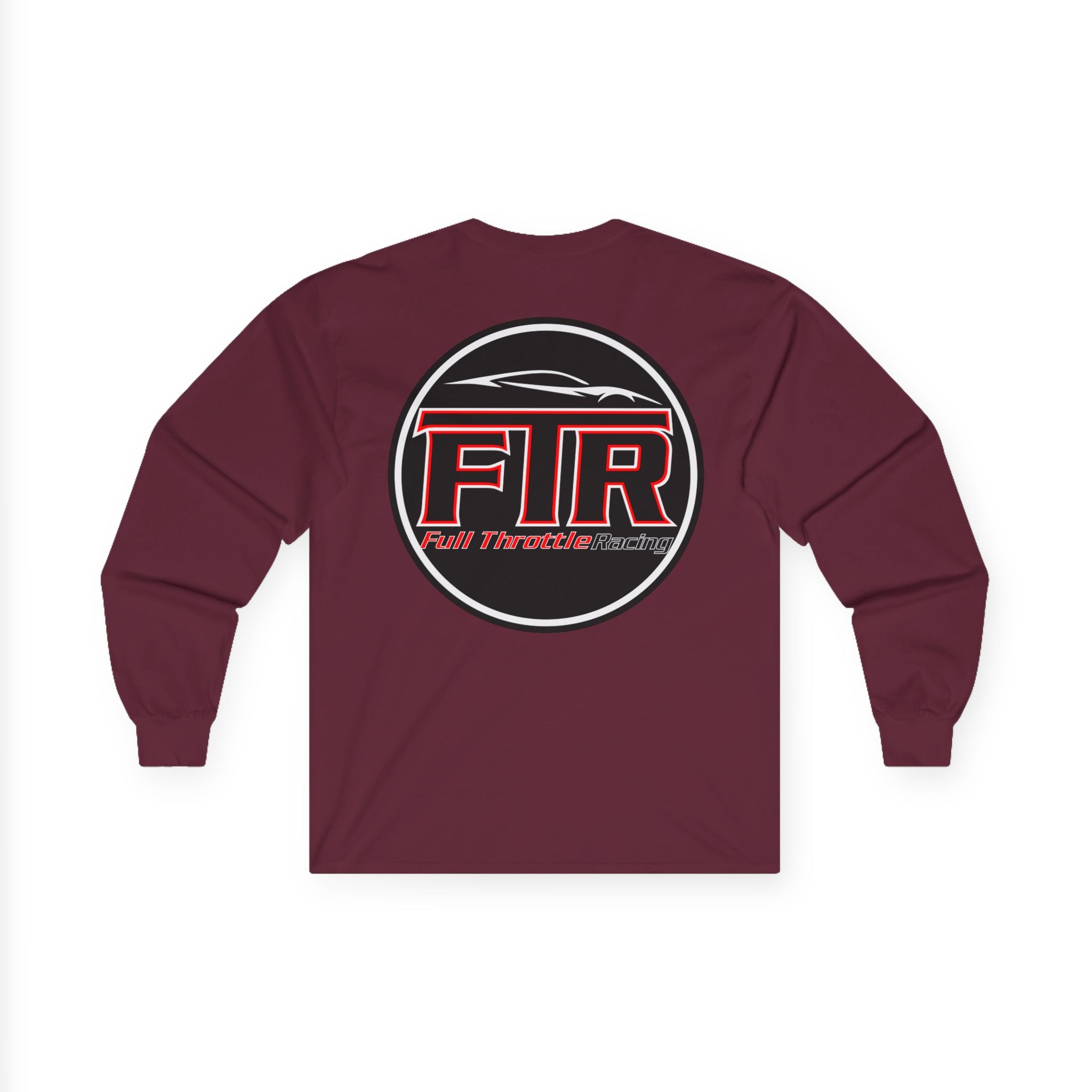 Full Throttle Racing Long Sleeve Tee — FTR Logo Car Racing Shirt